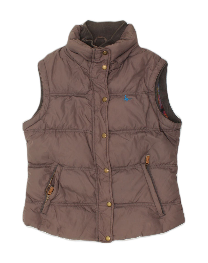 JACK WILLS Womens Padded Gilet UK 12 Medium Brown Nylon | Vintage Jack Wills | Thrift | Second-Hand Jack Wills | Used Clothing | Messina Hembry 