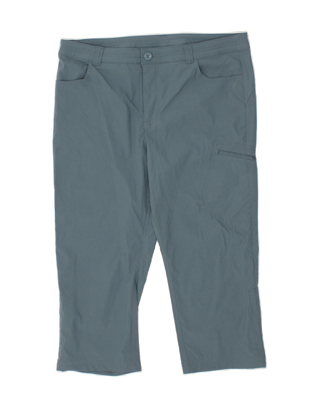 EDDIE BAUER Womens Capri Cargo Trousers US 12 Large W36 L21 Blue Nylon