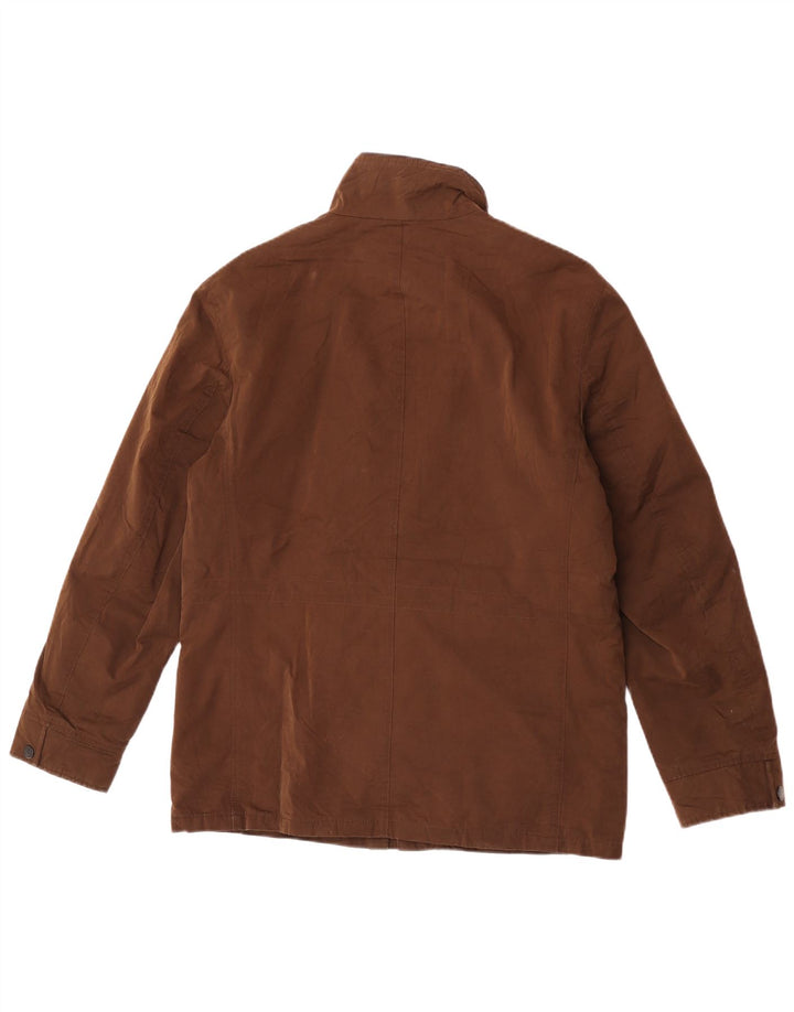 Marks & Spencer Mens Utility Jacket UK 38 Medium Brown Cotton