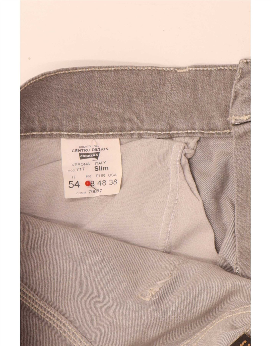 Carrera Mens 717 Slim Jeans W38 L33 Grey Cotton