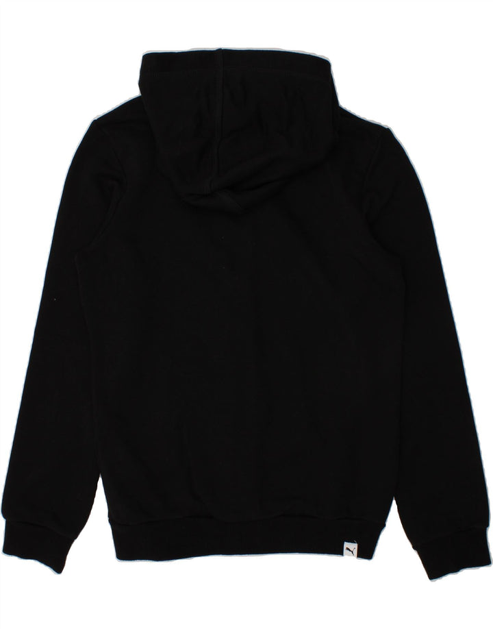 PUMA Girls Zip Hoodie Sweater 9-10 Years Black Cotton Vintage Puma and Second-Hand Puma from Messina Hembry 