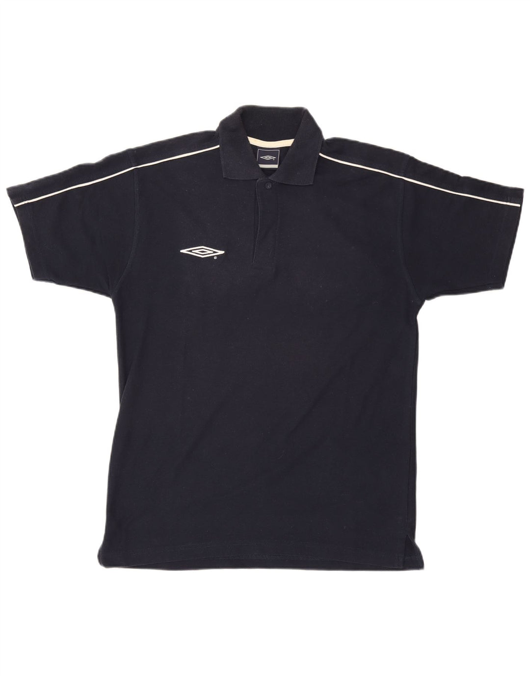 UMBRO Mens Polo Shirt Medium Navy Blue Cotton