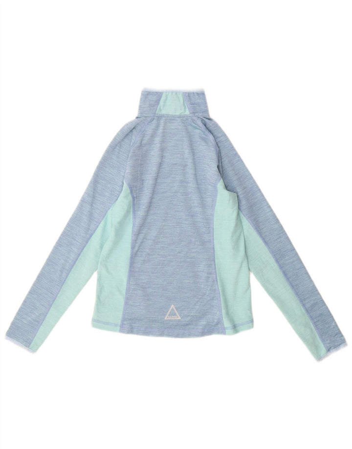 L.L.Bean Girls Pullover Tracksuit Top 7-8 Years Small Blue Colourblock