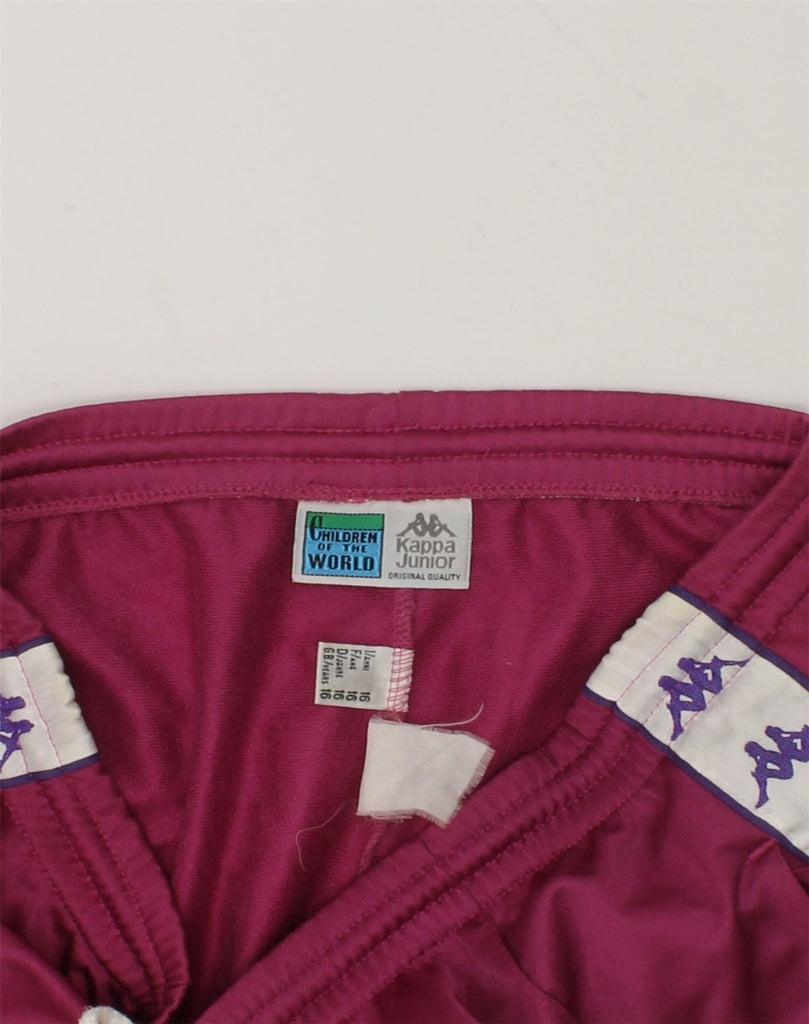 KAPPA Boys Tracksuit Trousers 15-16 Years Burgundy Polyester | Vintage Kappa | Thrift | Second-Hand Kappa | Used Clothing | Messina Hembry 