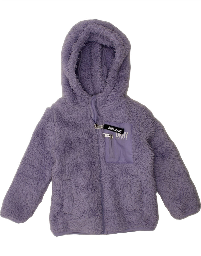 DKNY Baby Girls Hooded Fleece Jacket 18-24 Months Purple Polyester Vintage Dkny and Second-Hand Dkny from Messina Hembry 