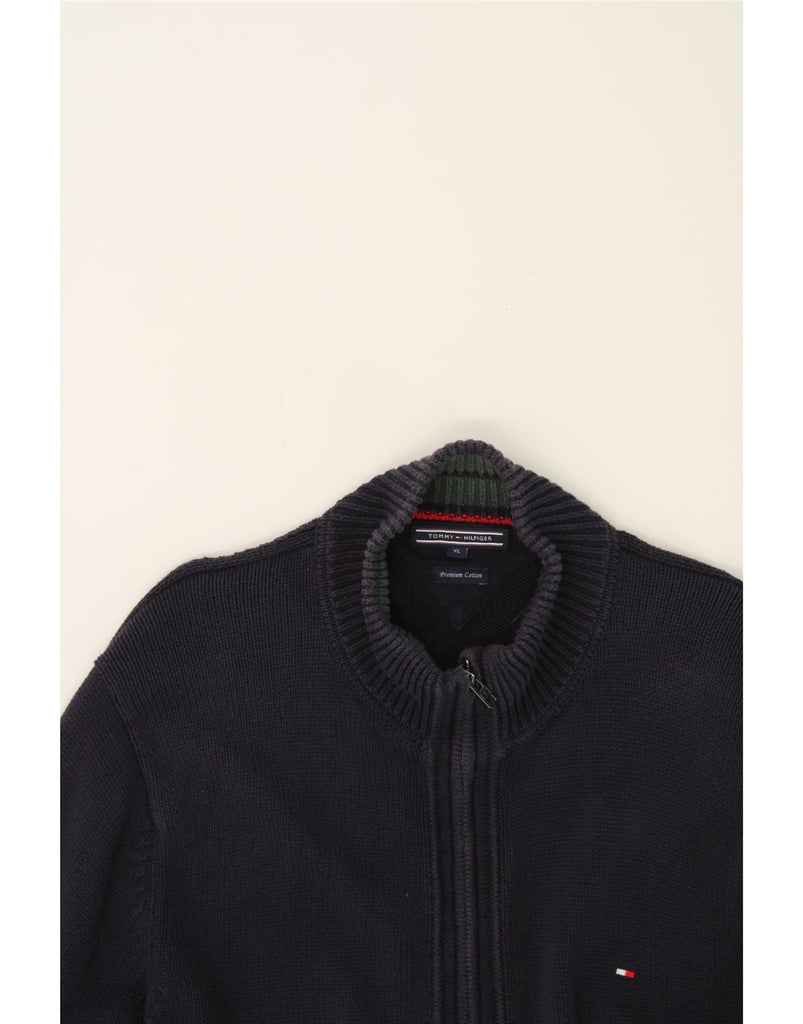 TOMMY HILFIGER Mens Tracksuit Top Jacket Medium Navy Blue Cotton Vintage Tommy Hilfiger and Second-Hand Tommy Hilfiger from Messina Hembry 