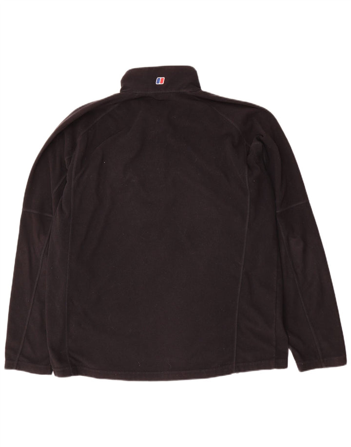 Berghaus Mens Zip Neck Fleece Jumper XL Black Polyester