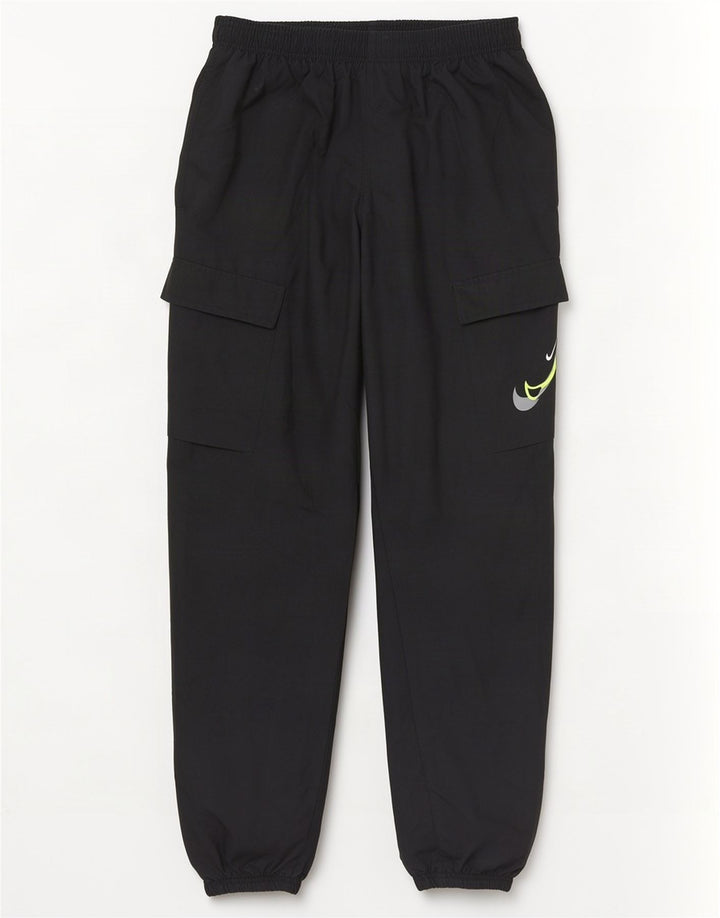 Nike Mens Graphic Cargo Tracksuit Trousers Joggers Large Black Polyester