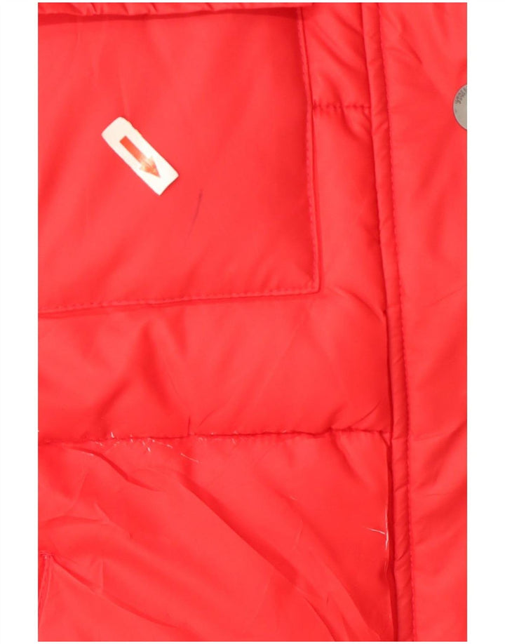 Trussardi Boys Graphic Hooded Padded Jacket 11-12 Years Red Polyester