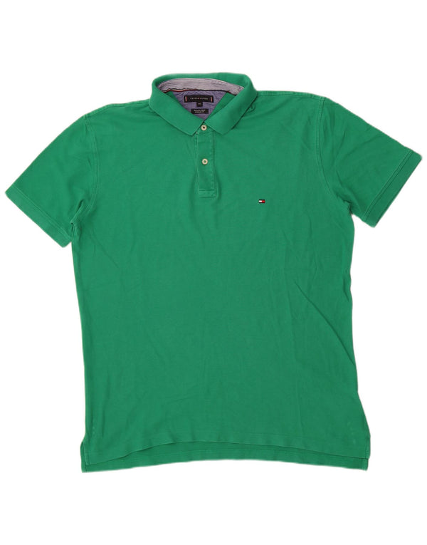 Tommy Hilfiger Mens Regular Fit Polo Shirt 2XL Green Cotton