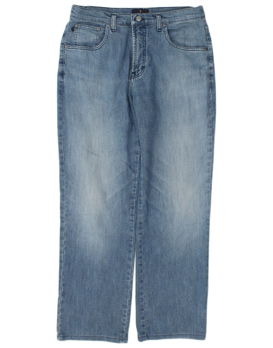 Trussardi Mens Straight Jeans W32 L30 Blue Cotton