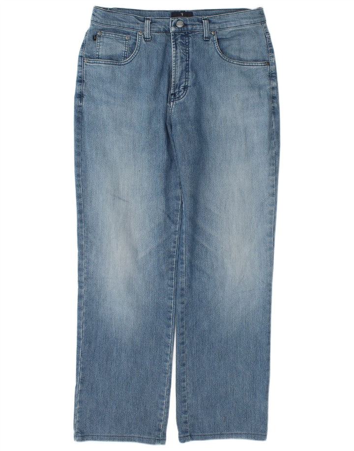 Trussardi Mens Straight Jeans W32 L30 Blue Cotton