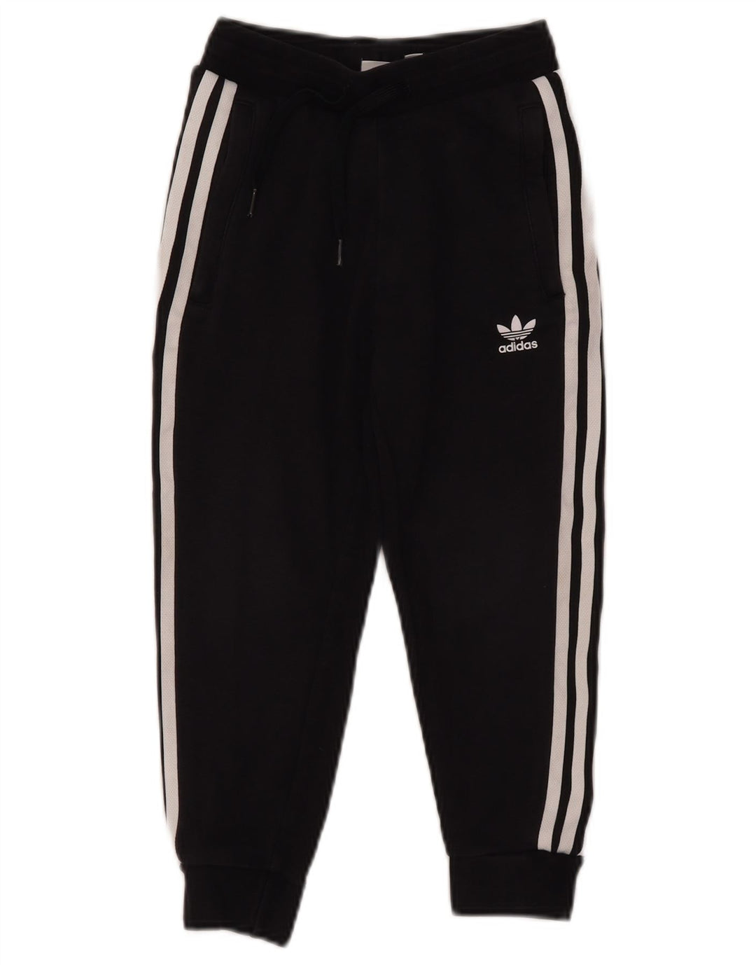 ADIDAS Boys Tracksuit Trousers Joggers 6-7 Years  Black Cotton