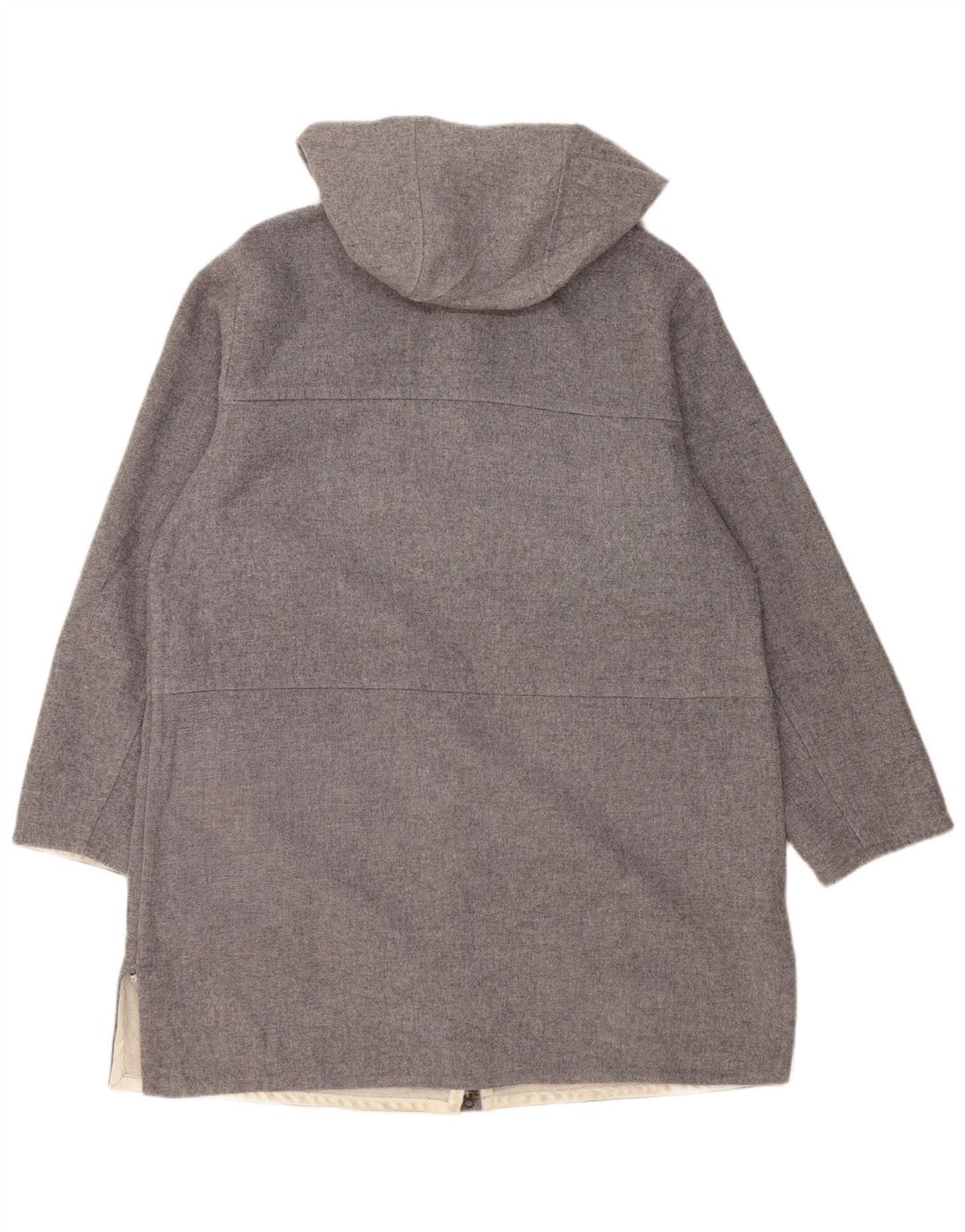 Tommy Hilfiger Womens Hooded Overcoat UK 18 XL Grey Wool