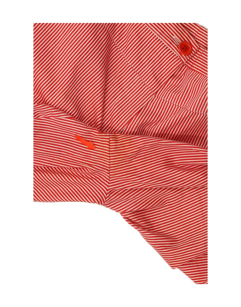 VINTAGE Womens Straight Cropped Trousers W30 L24 Red Pinstripe Vintage Vintage and Second-Hand Vintage from Messina Hembry 