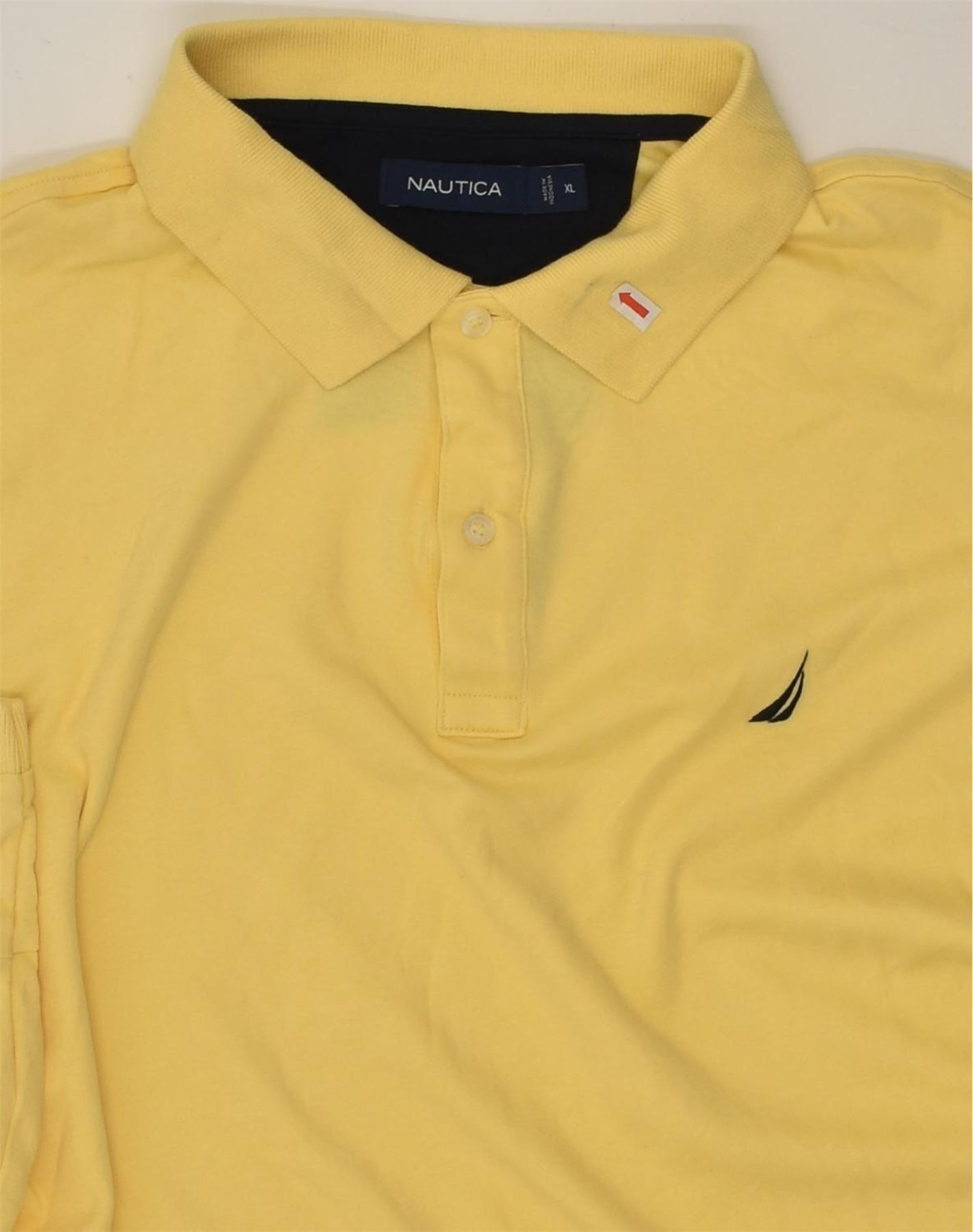 NAUTICA Mens Polo Shirt XL Yellow Cotton