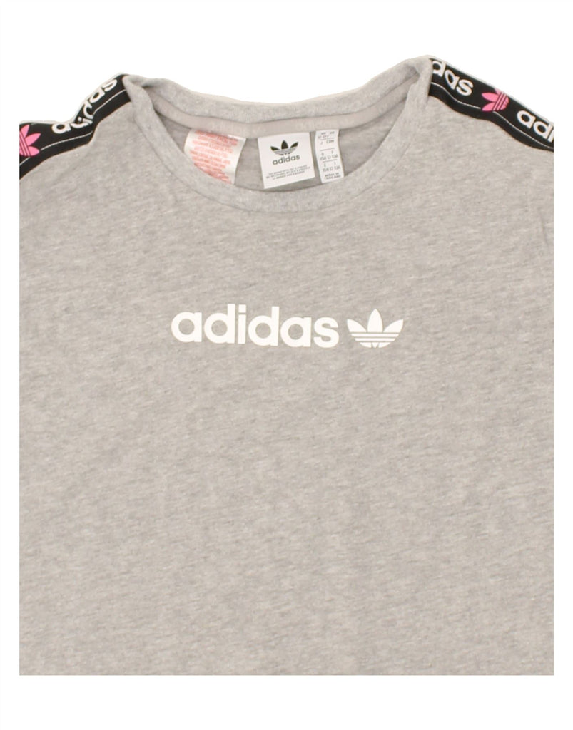 ADIDAS Boys Graphic T-Shirt Top 12-13 Years Grey Cotton | Vintage Adidas | Thrift | Second-Hand Adidas | Used Clothing | Messina Hembry 