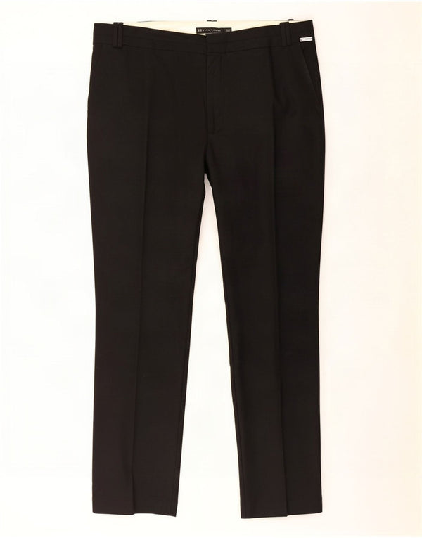 Zara Womens Slim Suit Trousers EU 44 XL W34 L27 Black