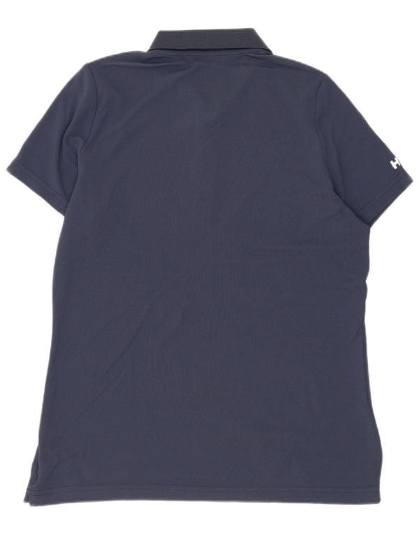 Helly Hansen Womens Polo Shirt UK 14 Medium Navy Blue Polyamide
