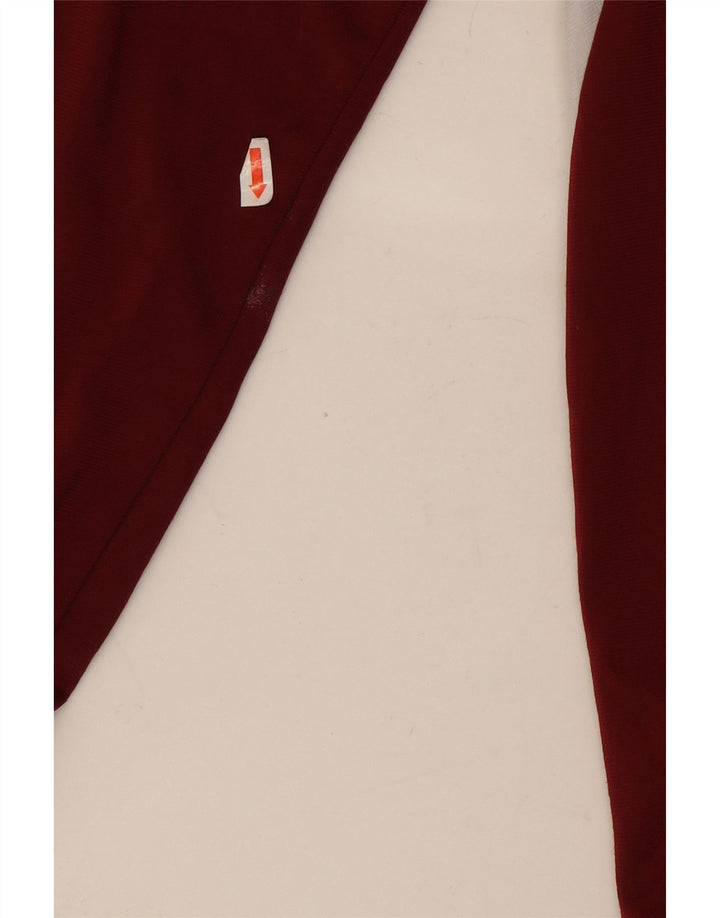 Lotto Mens Graphic Tracksuit Top Jacket Large Burgundy Colourblock