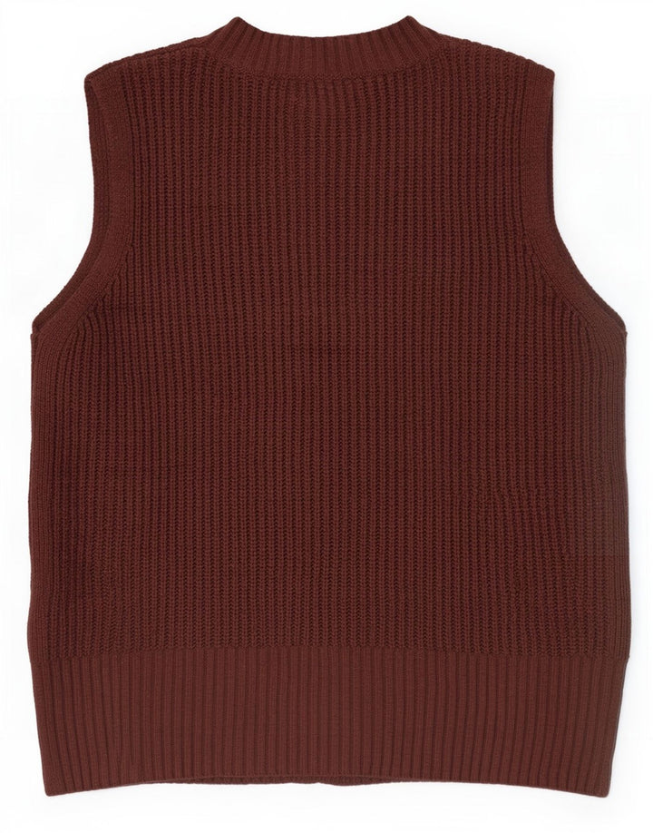 Marks & Spencer Mens Vest Tank Top Medium Brown Polyester