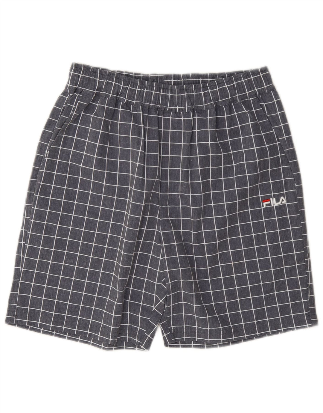 Fila Mens Sport Shorts XS Grey Check Polyester