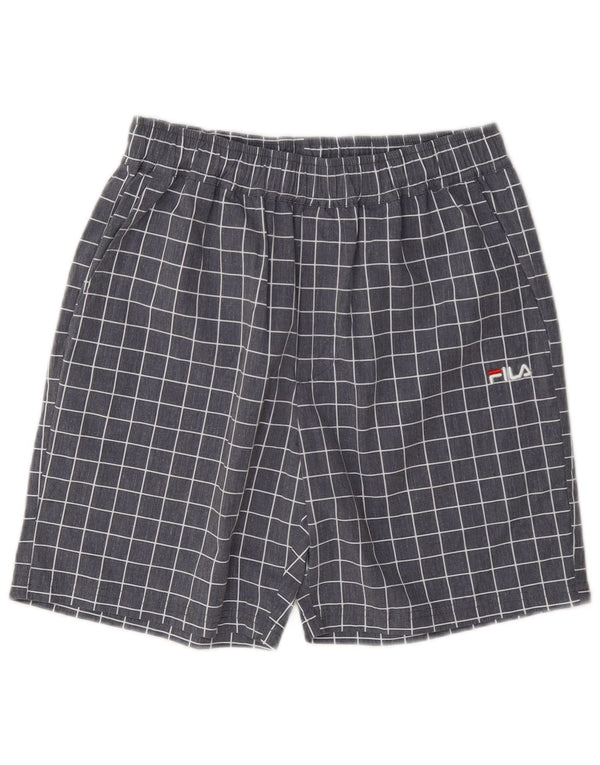 Fila Mens Sport Shorts XS Grey Check Polyester
