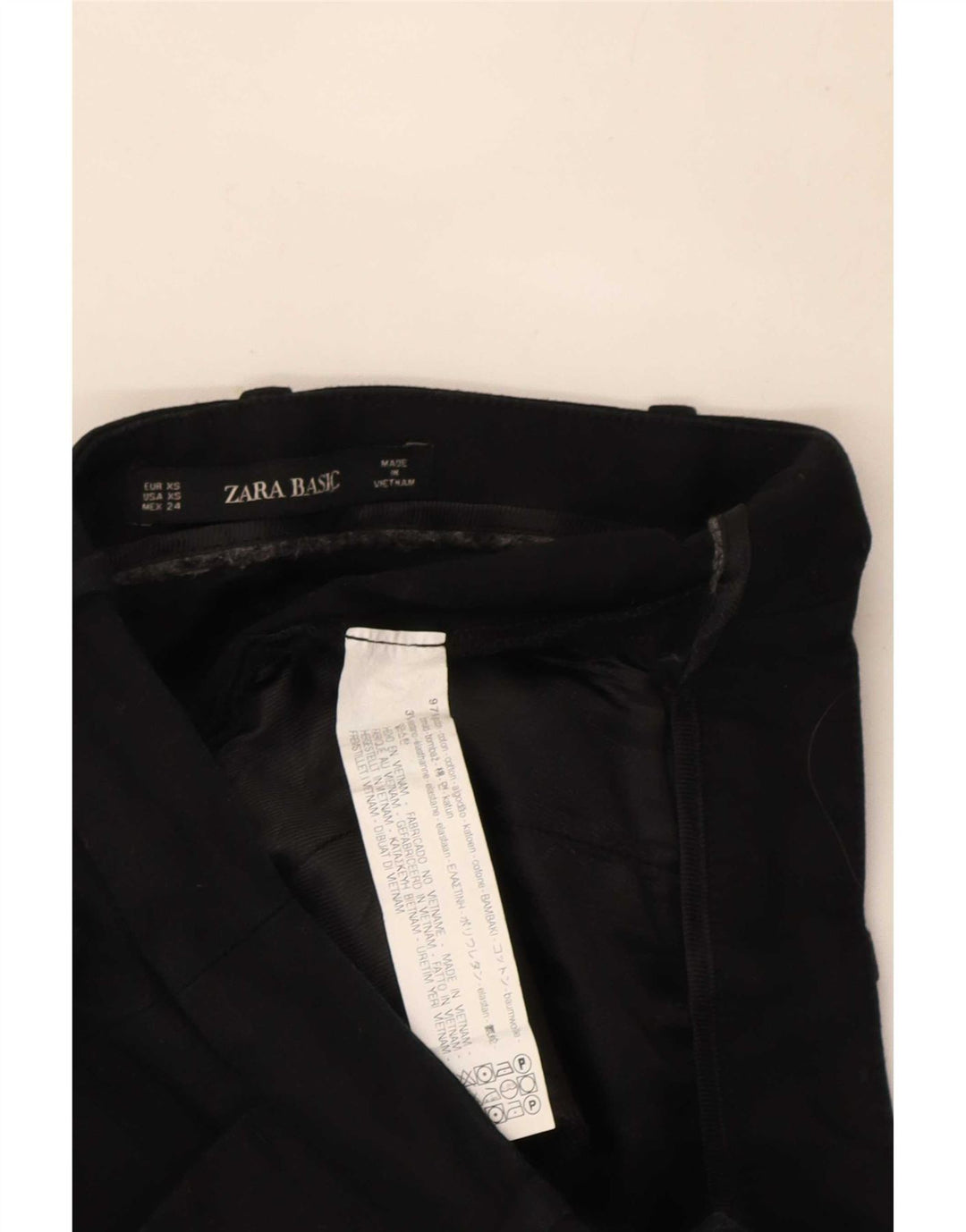 Zara Womens Chino Shorts XS W24 Black Cotton