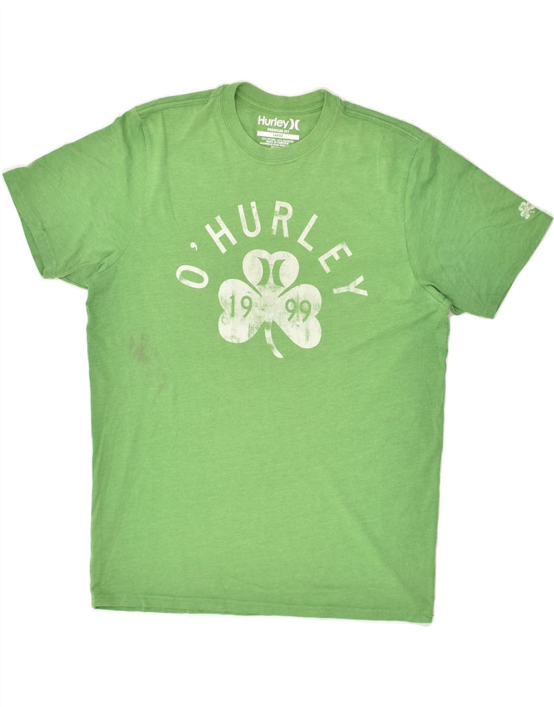 HURLEY Mens Premium Fit Graphic T-Shirt Top Large Green Cotton | Vintage Hurley | Thrift | Second-Hand Hurley | Used Clothing | Messina Hembry 