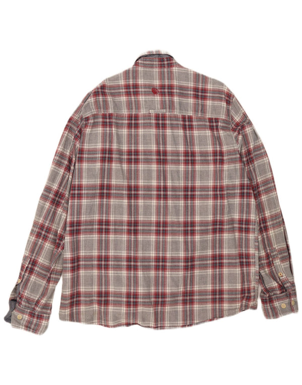 Fat Face Mens Flannel Shirt XL Grey Check Cotton