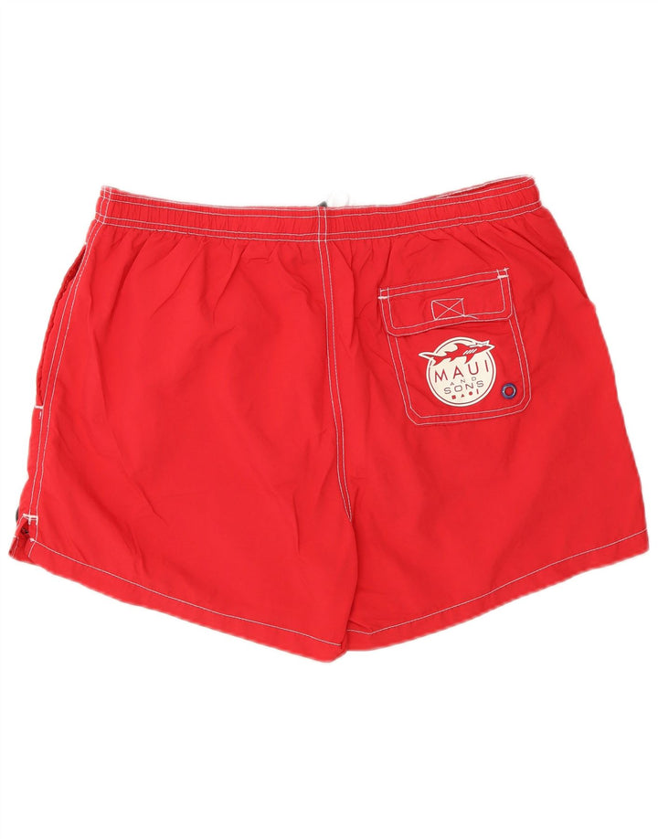 Maui and Sons Mens Swimming Shorts Large  Red
