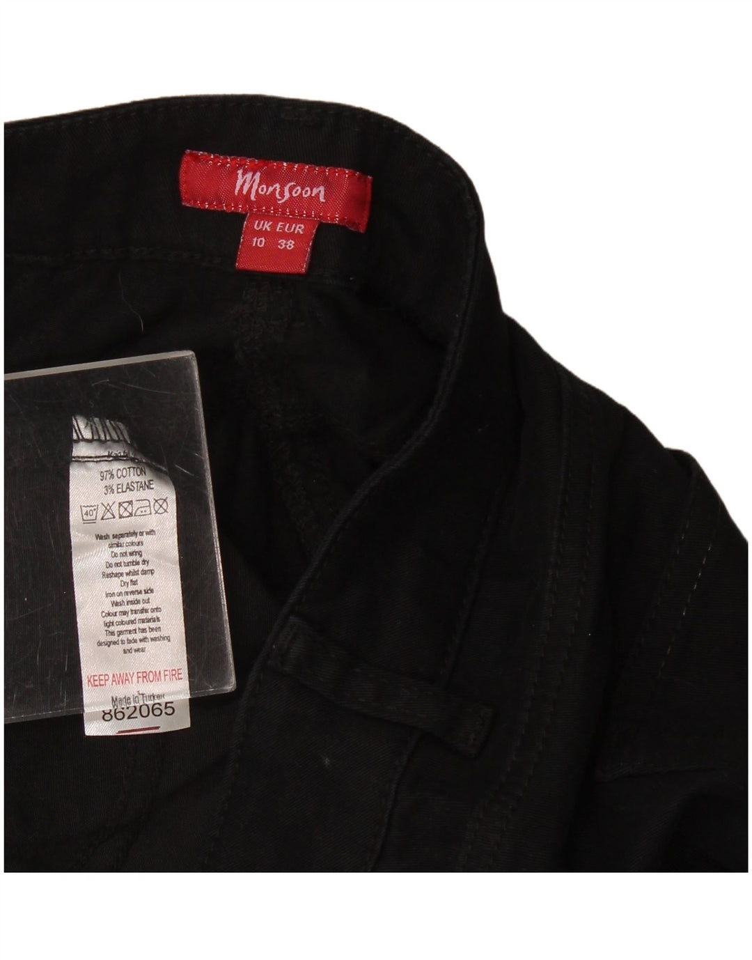 Monsoon Womens Bootcut Jeans UK 10 Small W30 L31 Black Cotton