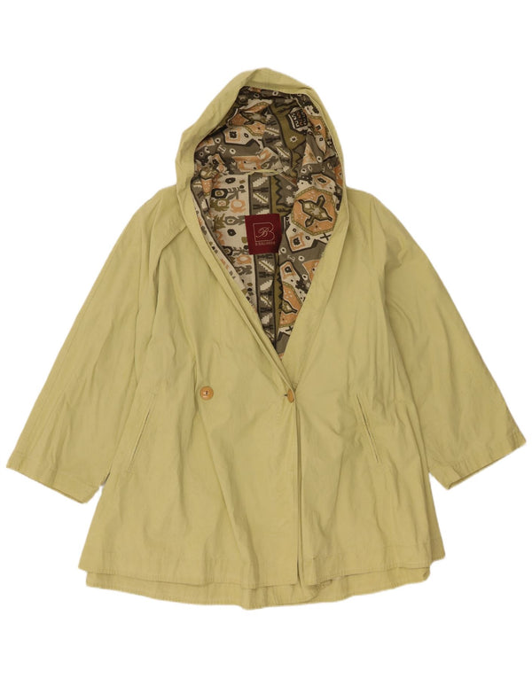 B.Ballarini Womens Hooded Cape Coat UK 22 3XL Green