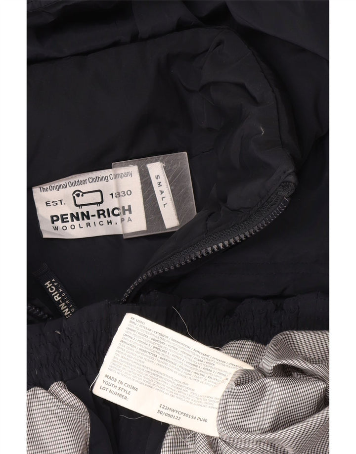 Woolrich Womens Penn-Rich Hooded Padded Jacket UK 10 Small Navy Blue