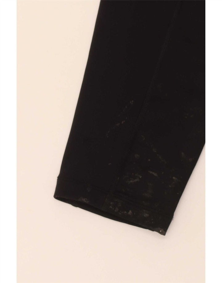 Nike Womens Graphic Leggings UK 14 Large Black Polyester