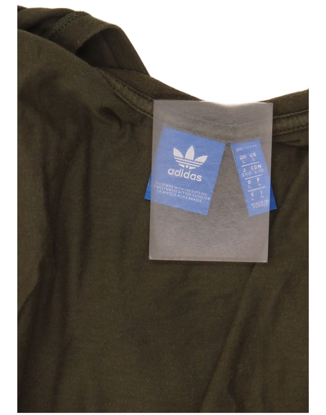 Adidas Mens Graphic T-Shirt Top Large Khaki