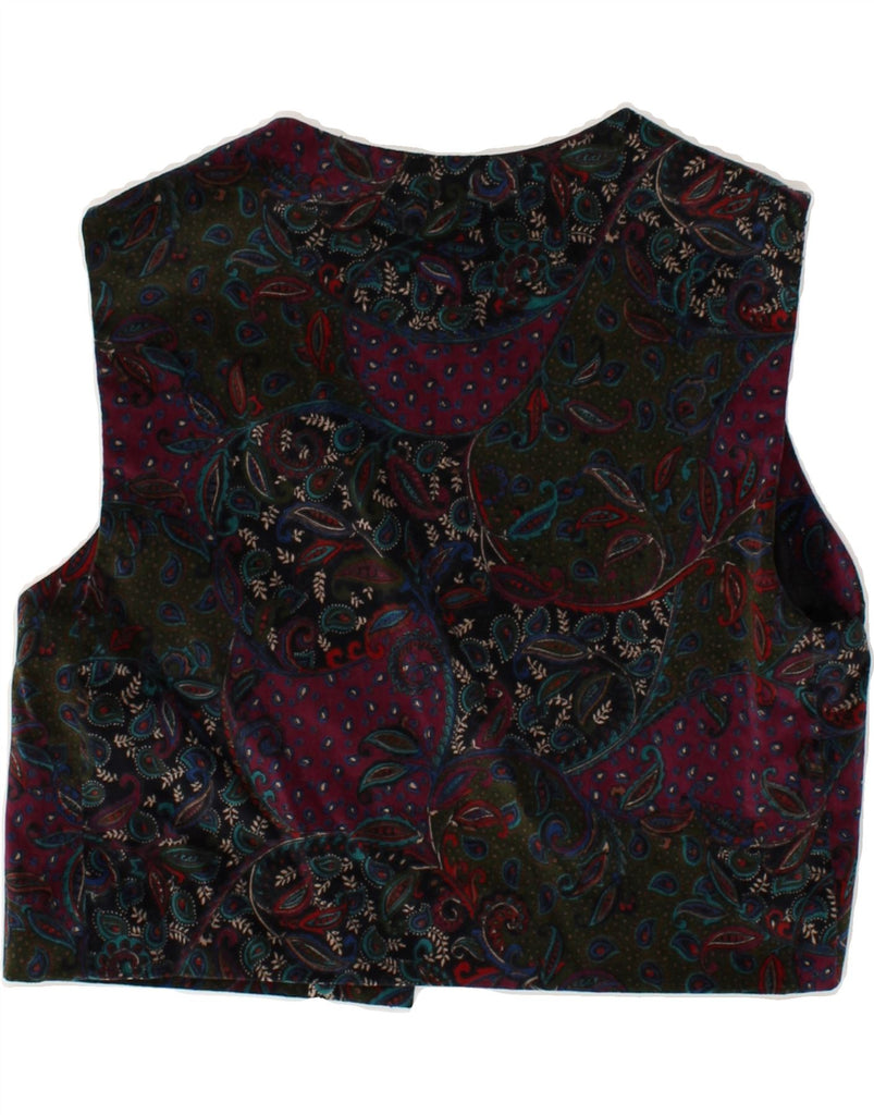 VINTAGE Womens Waistcoat UK 12 Medium Multicoloured Paisley | Vintage Vintage | Thrift | Second-Hand Vintage | Used Clothing | Messina Hembry 