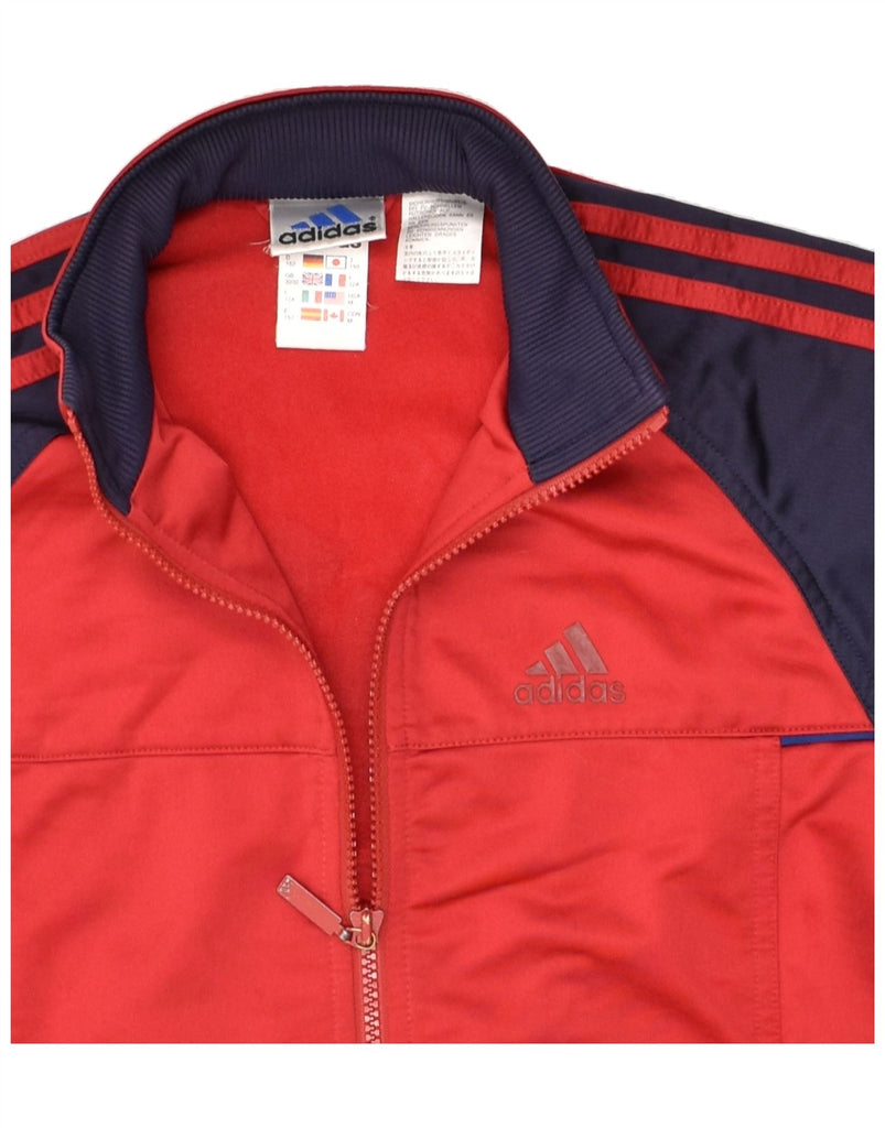 ADIDAS Boys Graphic Tracksuit Top Jacket 11-12 Years Red Colourblock | Vintage Adidas | Thrift | Second-Hand Adidas | Used Clothing | Messina Hembry 