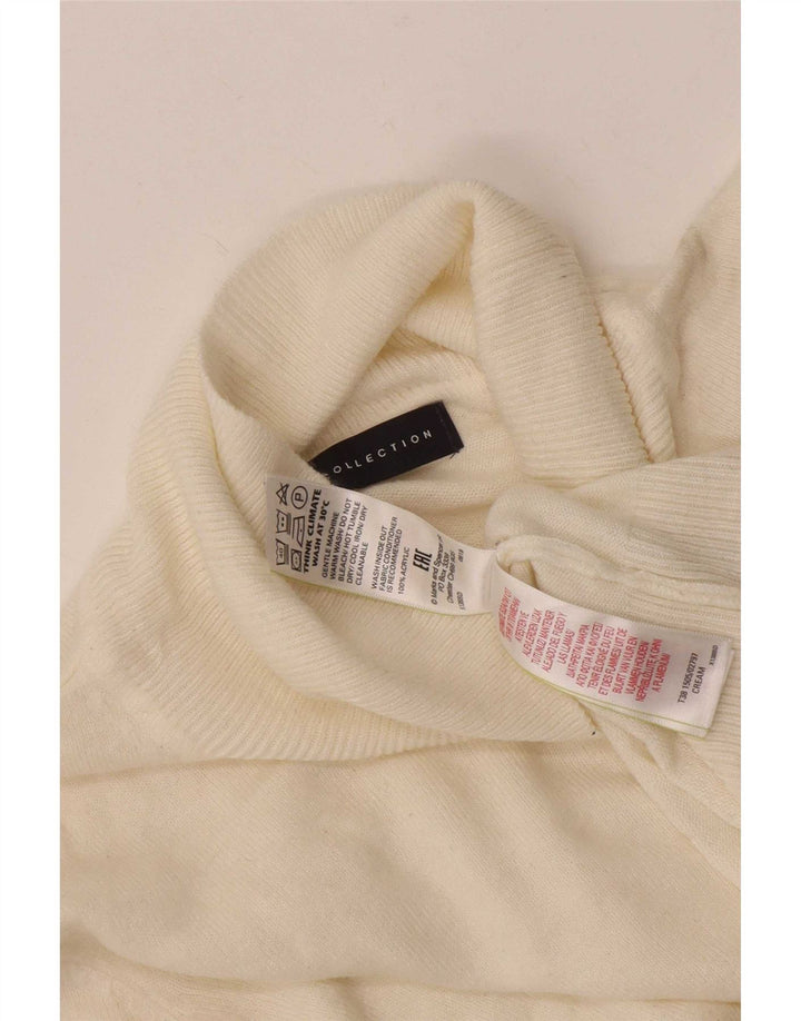 Marks & Spencer Womens Roll Neck Jumper Sweater UK 16 Large Off White