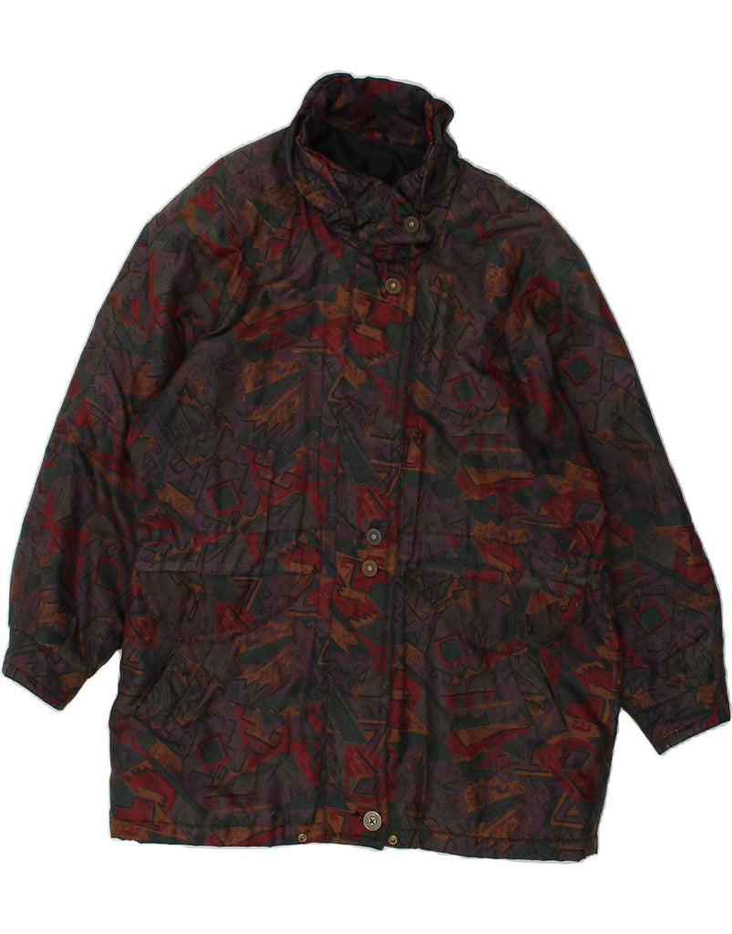 YESSICA Womens Abstract Pattern Windbreaker Coat UK 18 XL Multicoloured | Vintage Yessica | Thrift | Second-Hand Yessica | Used Clothing | Messina Hembry 