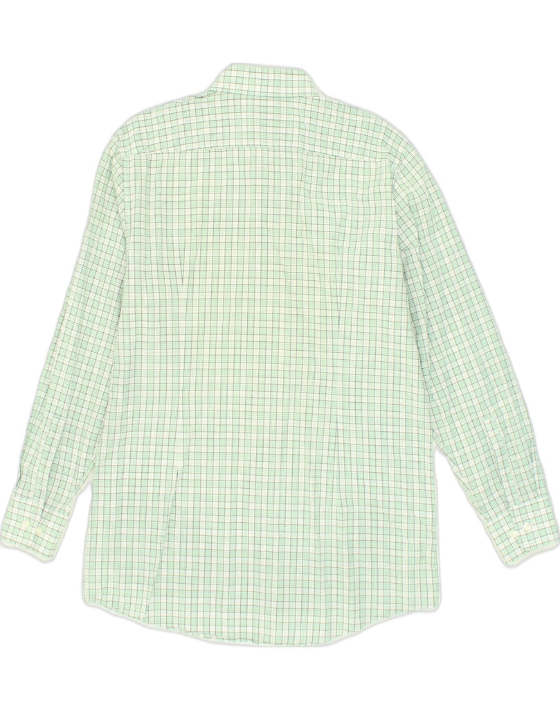 HUGO BOSS Mens Sharp Fit Shirt Size 16 1/2 Large Green Check Cotton | Vintage Hugo Boss | Thrift | Second-Hand Hugo Boss | Used Clothing | Messina Hembry 