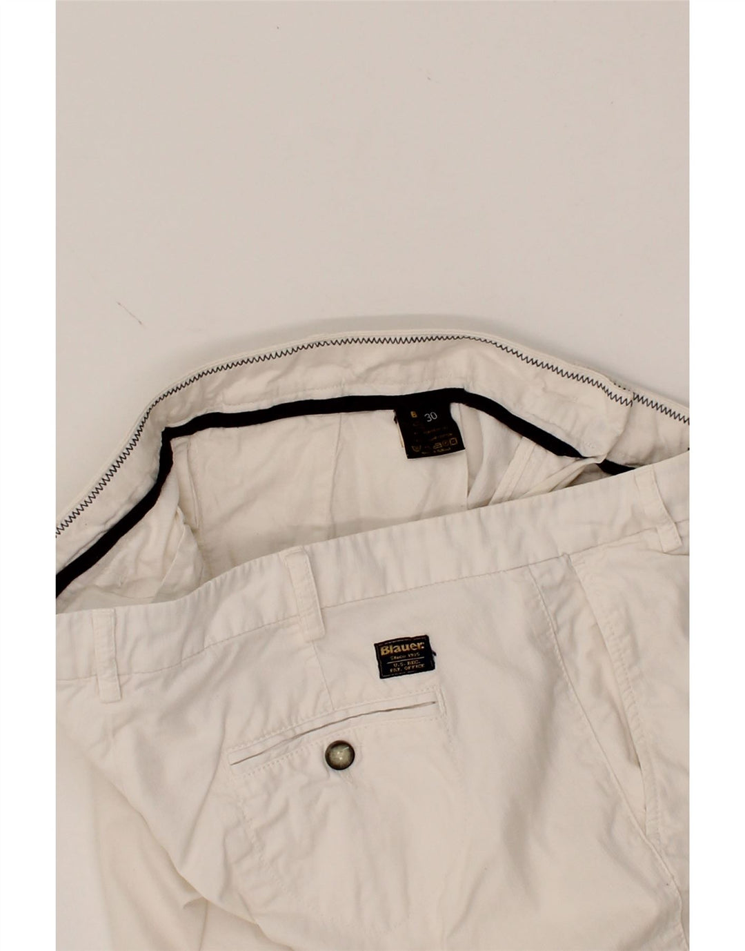 BLAUER Womens Chino Shorts W30 Medium  White Cotton Vintage Blauer and Second-Hand Blauer from Messina Hembry 