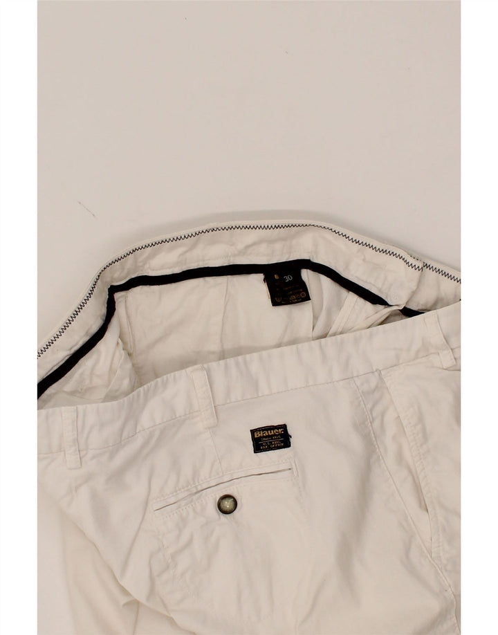 BLAUER Womens Chino Shorts W30 Medium  White Cotton Vintage Blauer and Second-Hand Blauer from Messina Hembry 