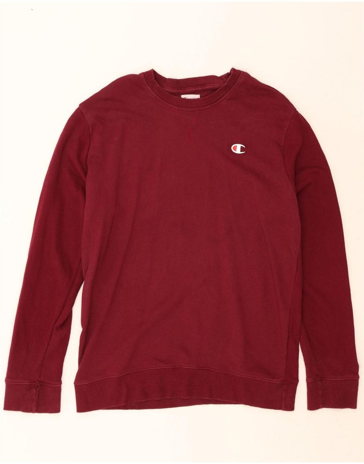 CHAMPION Mens Sweatshirt Jumper Medium Burgundy Cotton Vintage Champion and Second-Hand Champion from Messina Hembry 