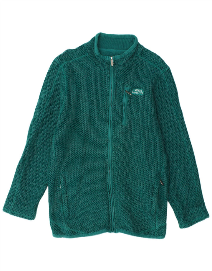 WEIRD FISH Mens Tracksuit Top Jacket Large Green Cotton