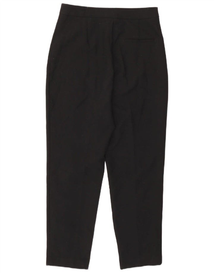 Zara Womens Tapered Cropped Trousers Medium W28 L23 Black Polyester