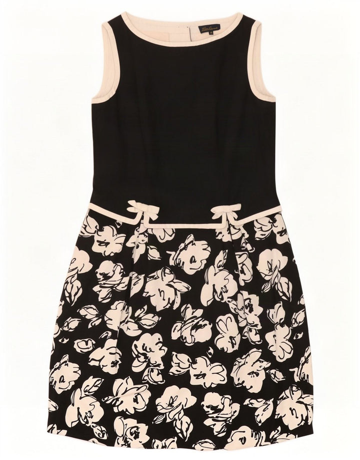 Luisa Spagnoli Womens Sleeveless Basic Dress IT 46 Large Black Floral