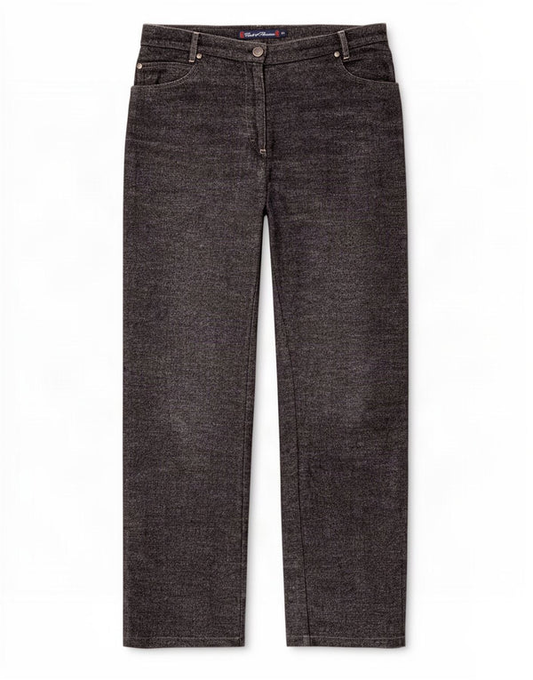 Conte of Florence Womens Straight Casual Trousers IT 44 Medium W30 L32 Grey