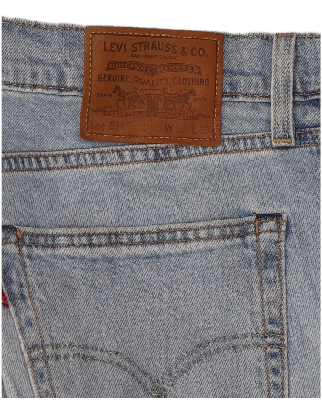LEVI'S Mens 511 Slim Jeans W34 L32 Blue