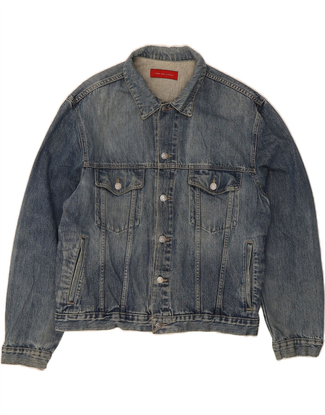 WPM Mens Denim Jacket UK 42 XL Blue Cotton Classic Vintage WPM and Second-Hand WPM from Messina Hembry 